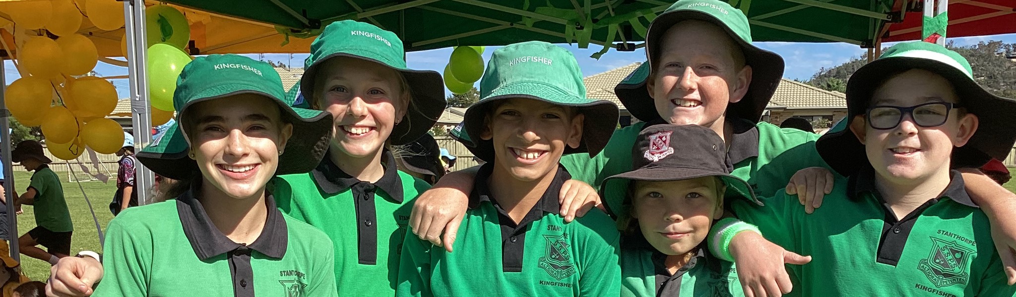 Smiles all round for friends at the Stanthorpe State Primary School Sports day.